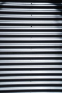 black and white striped wall